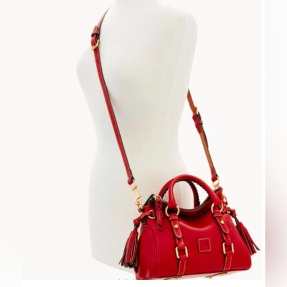 NWT Dooney & Bourke Red Florentine Micro Satchel red